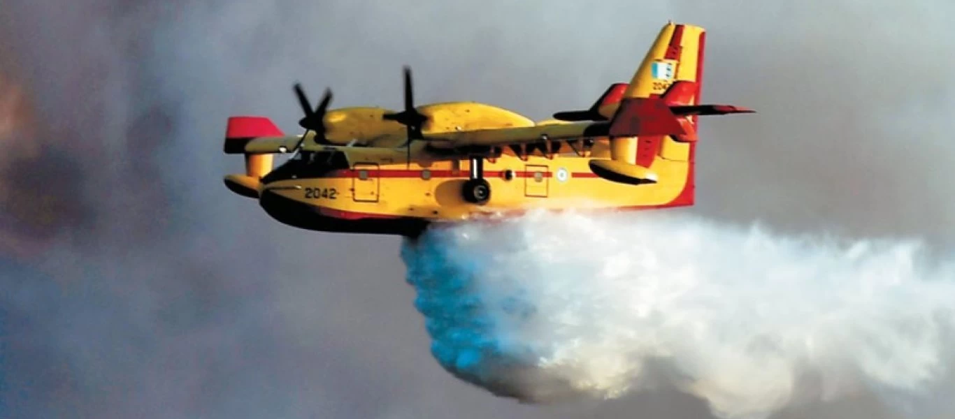 Φωτιά στην Αίγινα – Ανησυχία μην πλησιάσουν σπίτια οι φλόγες